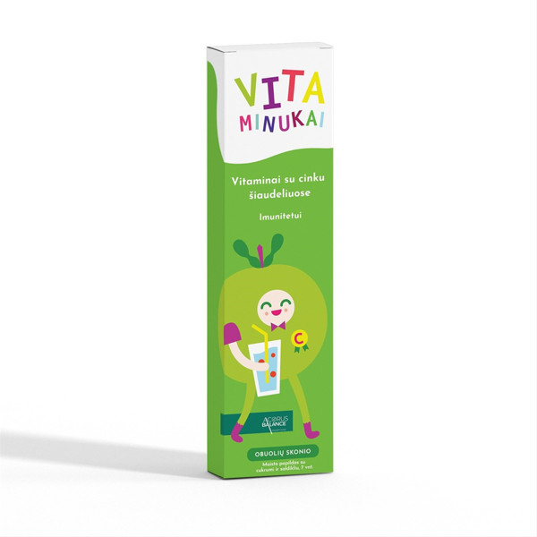 Acorus Balance vitamin, vitamīni salmiņos ar cinku, ābolu garša, 6G, N7 attēls