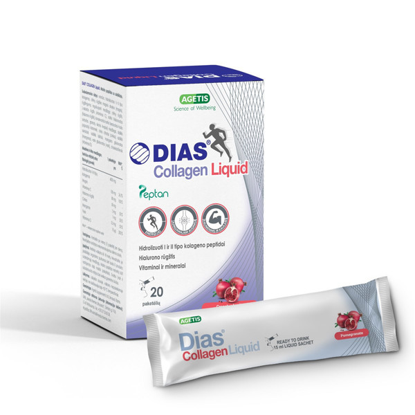 DIAS® COLLAGEN LIQUID, lietošanai gatavi paciņas 15 ml, N20 attēls