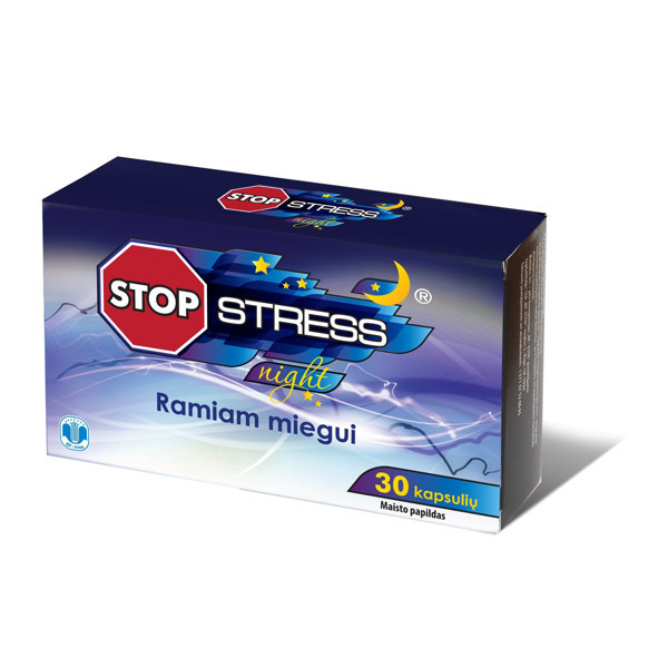 STOP STRESS NIGHT, kapsulas, N30 attēls