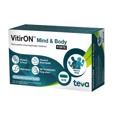 VITIRON™ MIND & BODY FORTE, kapsulas, N30 attēls