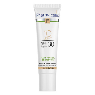 PHARMACERIS F MATTIFYING, matēts minerālpūderis nr.1, SPF30, 30ml attēls