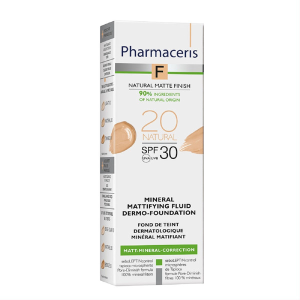 PHARMACERIS F MATTIFYING, matēts minerālpūderis nr.2, SPF30, 30ml attēls