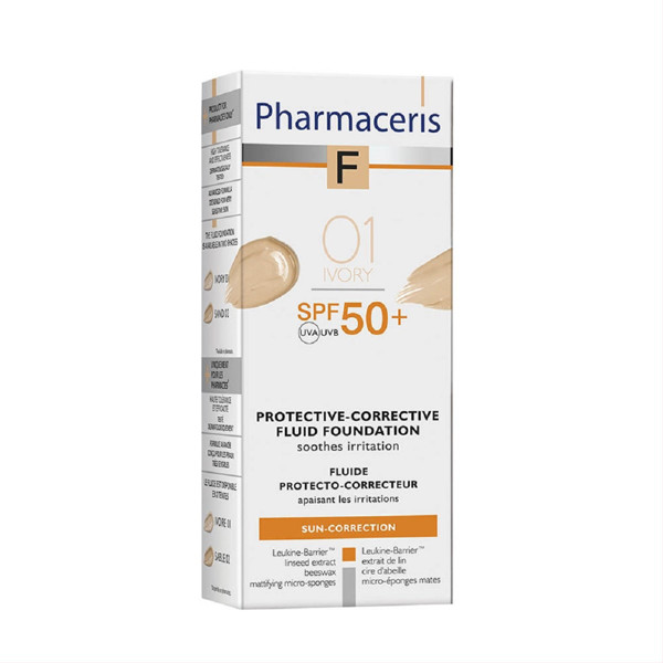 Pharmaceris F, AIZSARDZĪBAS KOREKTĪVS, pulveris nr.1, SPF50, 30ml attēls