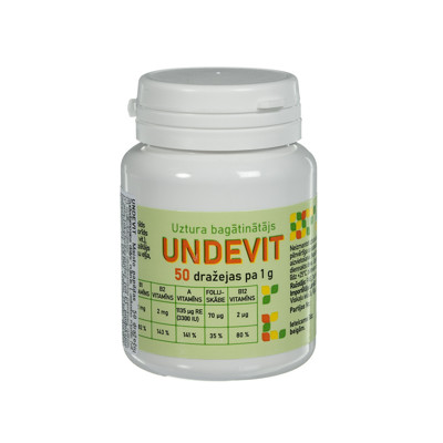 UNDEVIT, 50 dražejas attēls