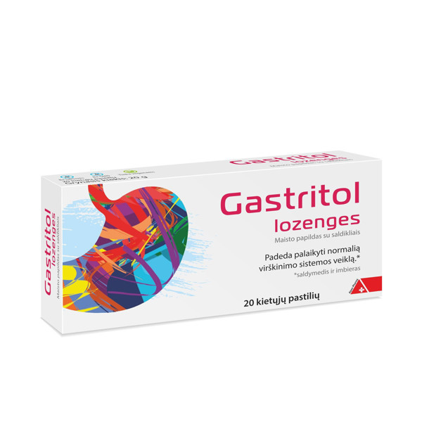 GASTRITOL LOZENGES, cietās pastilas, N20 attēls