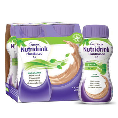 NUTRIDRINK PLANTBASED, Mocha kafijas garša, 4x200ml attēls