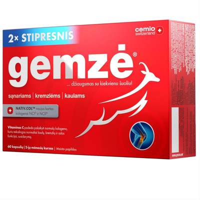 CEMIO GEMZĖ 2X STRENGTH, kapsulas, N60 attēls