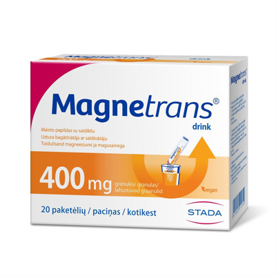 Magnetrans DZĒRIENS, 400 mg, ūdenī šķīstošās granulas, N20 attēls