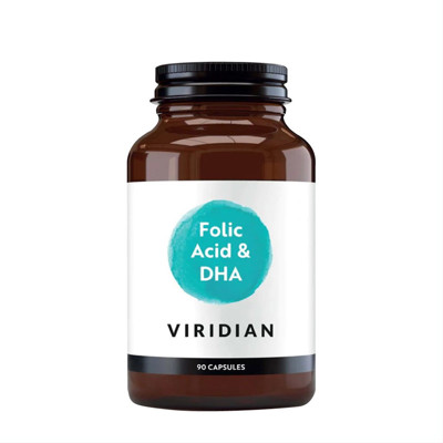 VIRIDIAN FOLIC AID + DHA, 90 kapsulas attēls