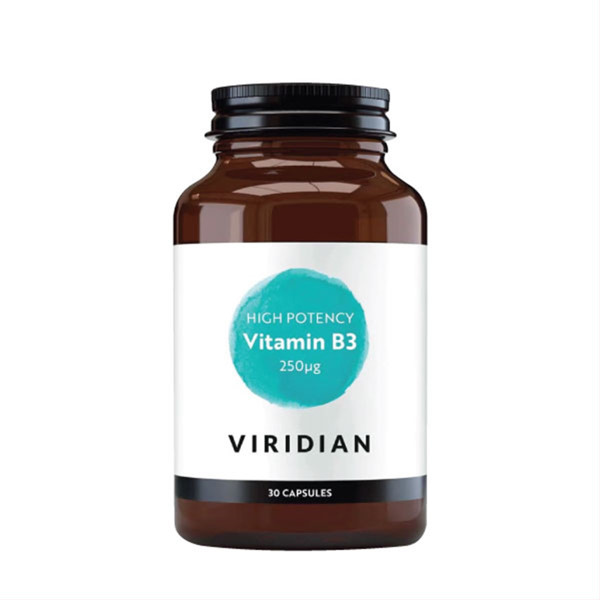 VIRIDIAN AUGSTAS POTENCIJAS VITAMĪNS B3, 30 kapsulas attēls