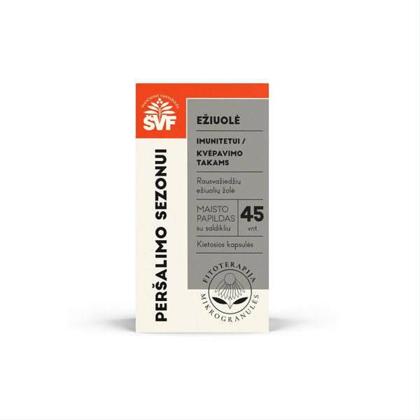 ŠVF SAAUKSTĒŠNĀS SEZONAI. ehinācija mikrogranulās, kapsulās, N45 attēls