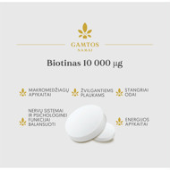 Gamtos namai biotīns, 10 000 µg, 60 tabletes attēls