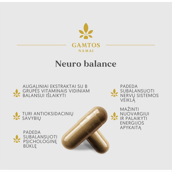 GAMTOS NAMAI NEURO BALANCE, 60 kapsulas attēls