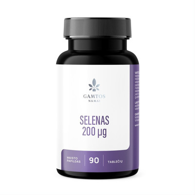Gamtos namai selēns, 200 mcg, 90 tabletes attēls
