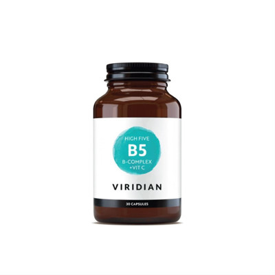 VIRIDIAN HIGH FIVE B COMPLEX + VIT C, 30 kapsulas attēls
