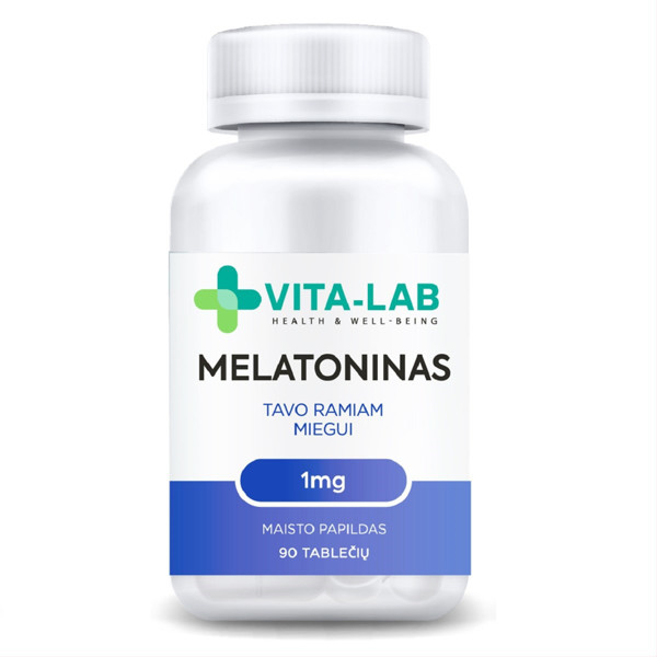 VITA-LAB MELATONĪNS, 1 mg, 90 tabletes attēls