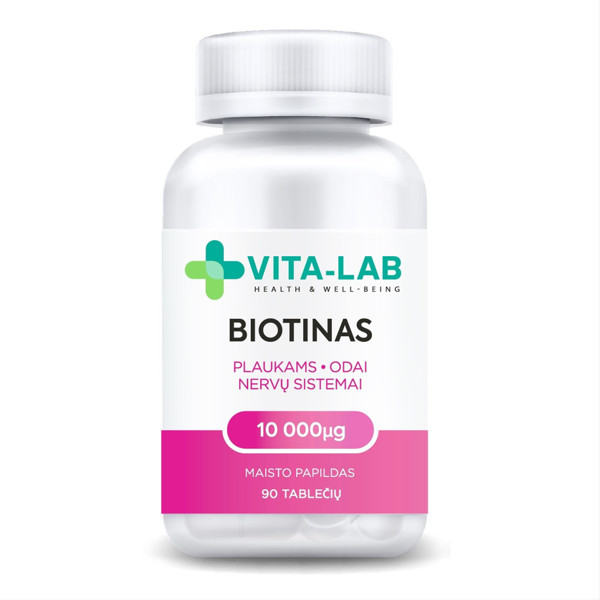VITA-LAB BIOTĪNS, 10 000 µg, 90 tabletes attēls