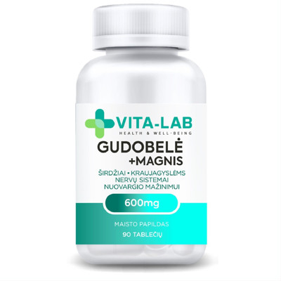 VITA-LAB VILKĀBELE 600 AR MAGNIJU, 90 tabletes attēls