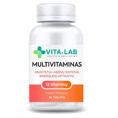 VITA-LAB MULTIVITAMĪNS, 12 komponenti, 90 tabletes attēls