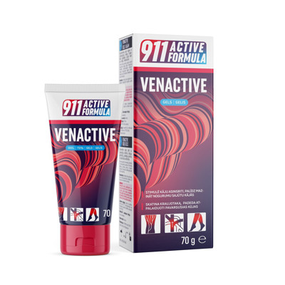 911 ACTIVE FORMULA VENACTIVE, želeja kājām, 70g attēls