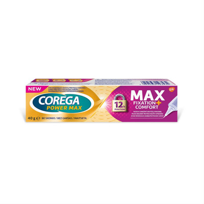 COREGA MAX FIXATION AND COMFORT, protēžu fiksācijas krēms, 40g attēls