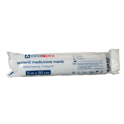 AMEDIPLUS, medicīniskā marle 5mx90 cm, presēta attēls