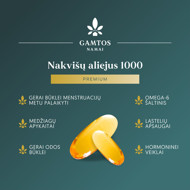 Gamtos namai naktssveces eļļa 1000 premium, 60 kapsulas attēls