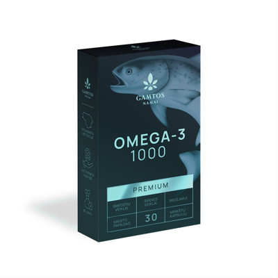 GAMTOS NAMAI OMEGA-3 1000 PREMIUM, 30 kapsulas attēls