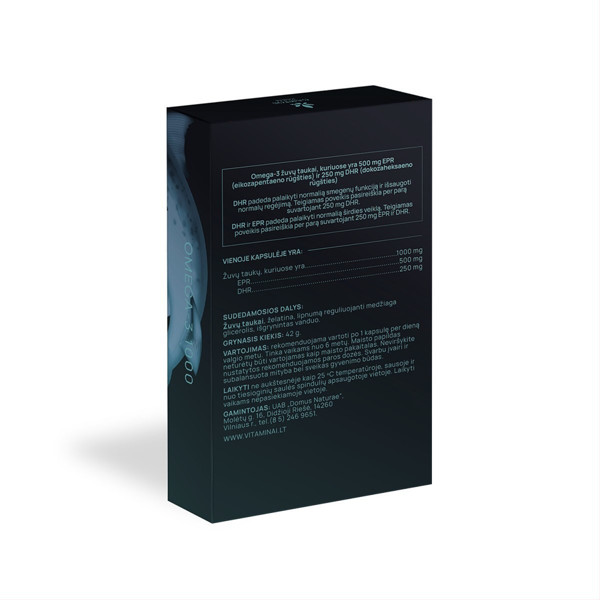 GAMTOS NAMAI OMEGA-3 1000 PREMIUM, 30 kapsulas attēls