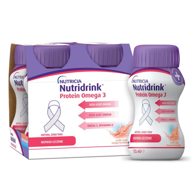 NUTRIDRINK PROTEIN OMEGA, Mango un persiku garša, 125ml, N4 attēls