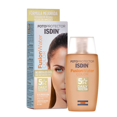 ISDIN FOTOPROTECTOR FUSION WATER COLOR LIGHT, aizsargājoša sejas emulsija no saules ar  nokrāsu SPF50, 50 ml attēls
