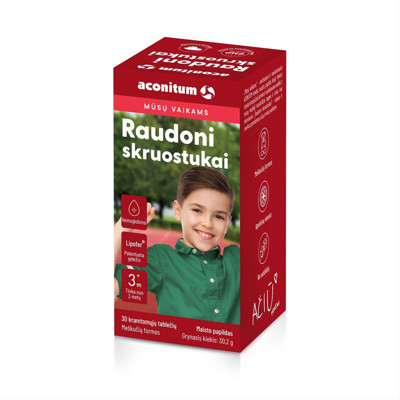 Sarkanie vaidziņi, 30 жеваемых таблеток изображение