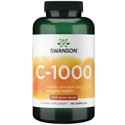 SWANSON VITAMĪNS C, 1000 mg, 90 kapsulas attēls