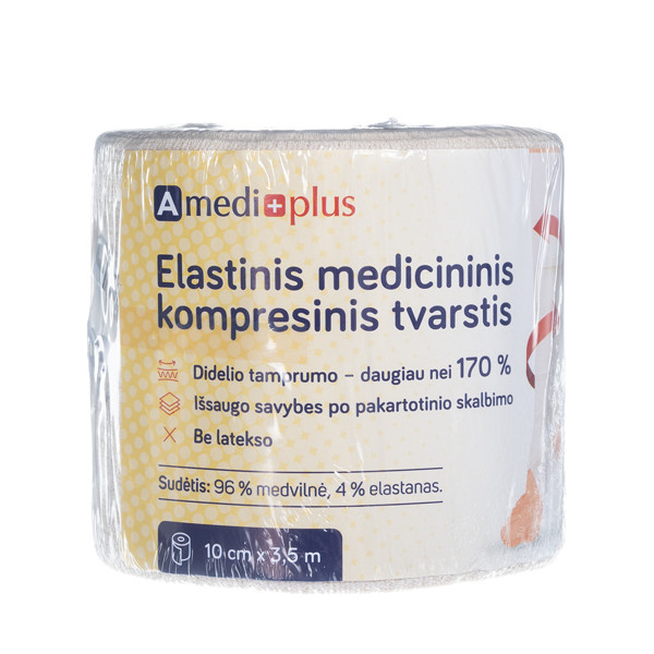 AMEDIPLUS, elastīgs pārsējs, 10cmx3,5 m attēls