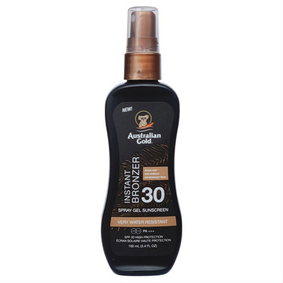 AUSTRALIAN GOLD, sauļošanās izsmidzināmais pieniņš ar bronzeriem, SPF30, 100 ml attēls
