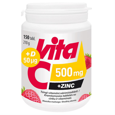VITA C, 500 mg + cinks + D3, 150 tabletes attēls