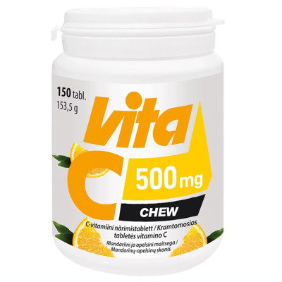 VITA C CHEW, 500 mg ,, 150 košļājamās tabletes attēls