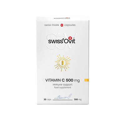 SWISSOVIT, C vitamīns, 500 mg, 30 kapsulas attēls