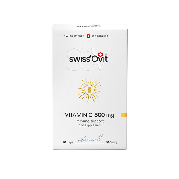 SWISSOVIT, C vitamīns, 500 mg, 30 kapsulas attēls