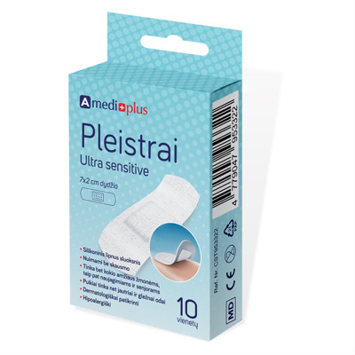 AMEDIPLUS, īpaši jutīgs plāksteris 7x2 cm N10 attēls