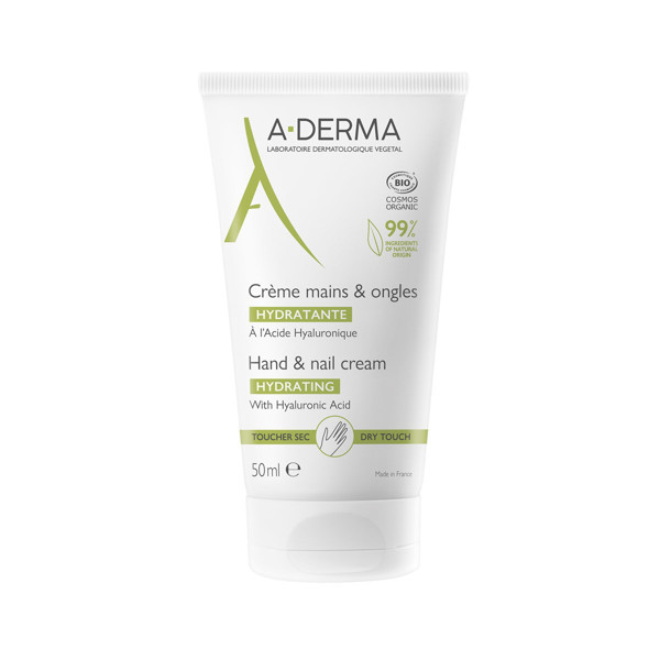 A-DERMA, крем для рук и ногтей с гиалуроновой кислотой, 50мл изображение
