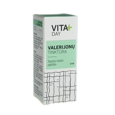 VITADAY baldriāna tinktūra, pilieni iekšķīgai lietošanai 25 ml attēls