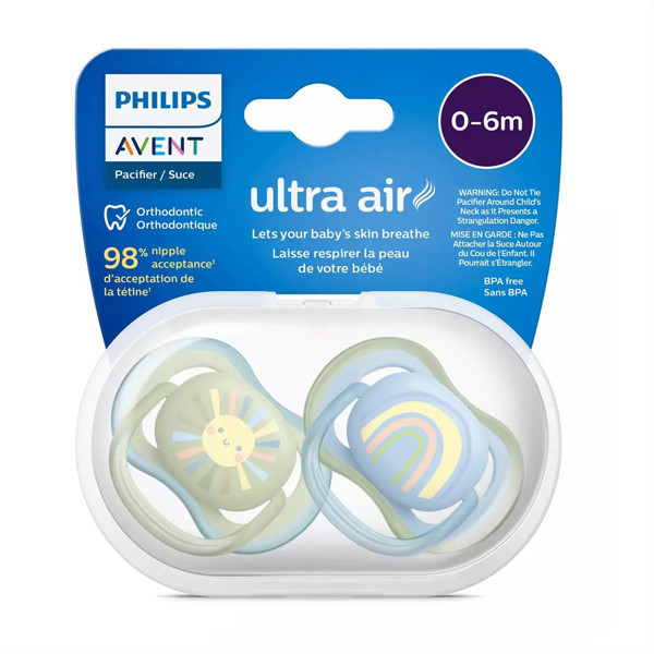 PHILIPS AVENT, silikona knupis, 0-6 mēn., Ultra Air, SCF085/58, 2 gab. attēls