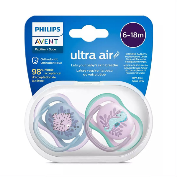 PHILIPS AVENT, silikona knupis, 6-18 mēn., Ultra Air, SCF085/61, 2 gab. attēls