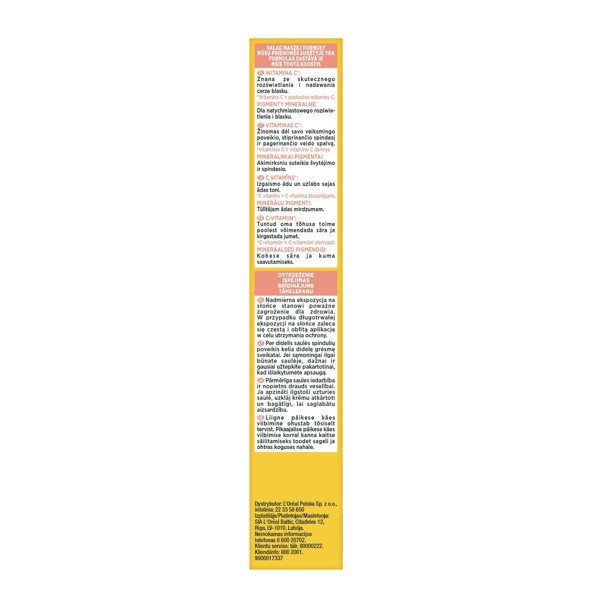 GARNIER VITAMIN C, starojošs dienas sejas fluīds, SPF 50+, 40 ml attēls