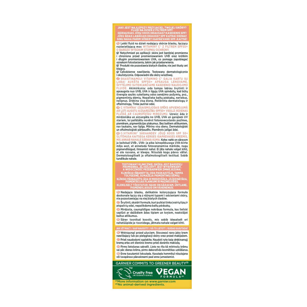 GARNIER VITAMIN C, starojošs dienas sejas fluīds, SPF 50+, 40 ml attēls