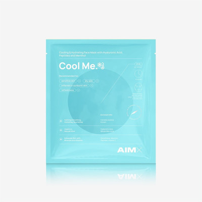 AIMX COOL ME, sejas maska ​​ar hialuronu, peptīdiem un probiotikām, 1 gab. attēls
