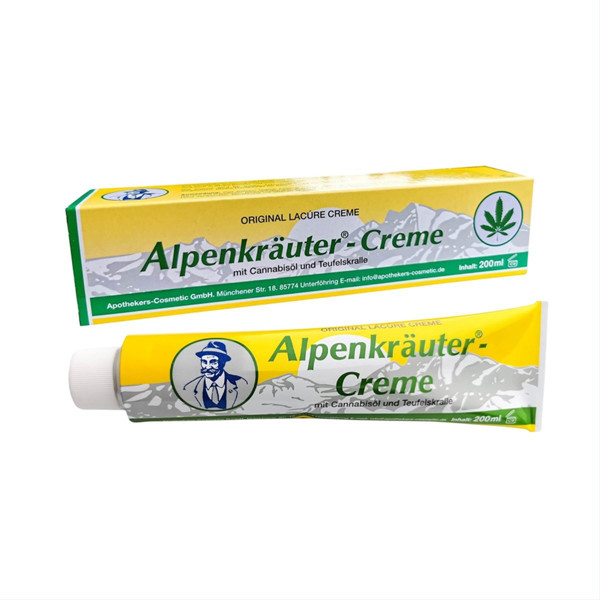 ALPENKRAUTER, Krēms ar kaņepju eļļu un velna naga ekstraktu, 200ml attēls