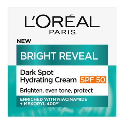 L'Oreal Paris Bright Reveal, Dark Spot Brightening Moisturizer ar SPF 50, 50 ml attēls