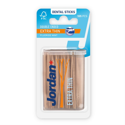 JORDAN D.K. EXTRA THIN, zobu bakstāmie, piparmētru garša, 105 gab. attēls